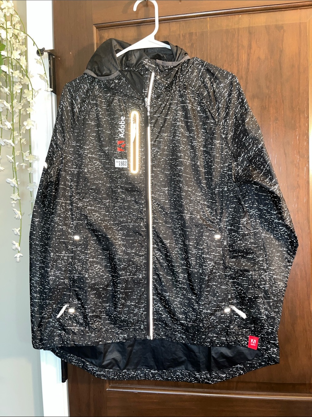 Adobe Black Reflective Utility Jacket with Hood